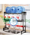 Сушилник за съдове със стъклена врата поставка за прибори и специално отделение за лъжици, вилици и ножове